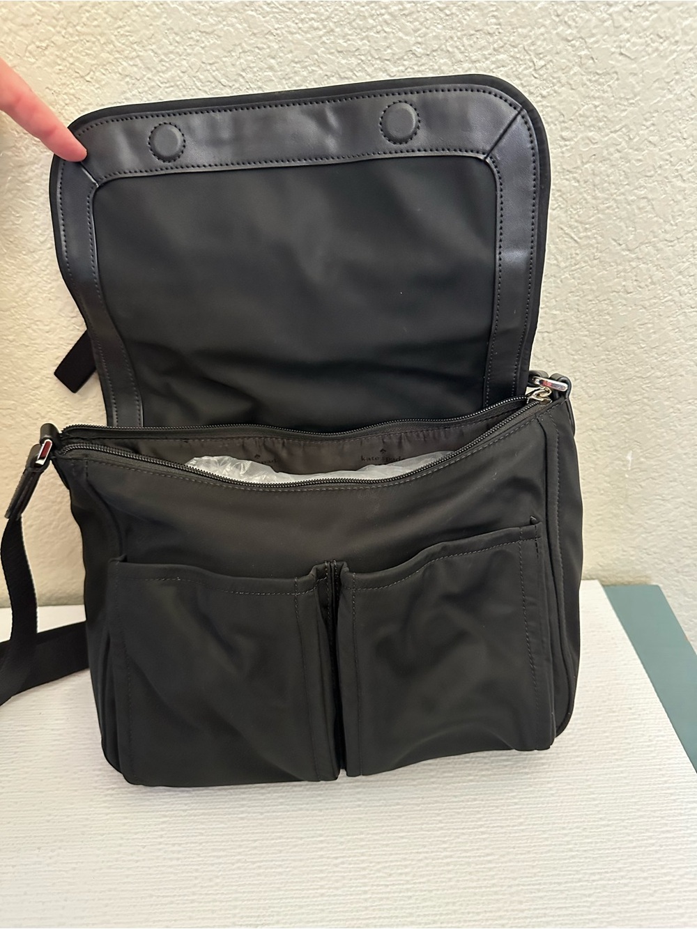 kate spade Black Nylon Crossbody with Front Zip Pocket - Picture 7 of 13